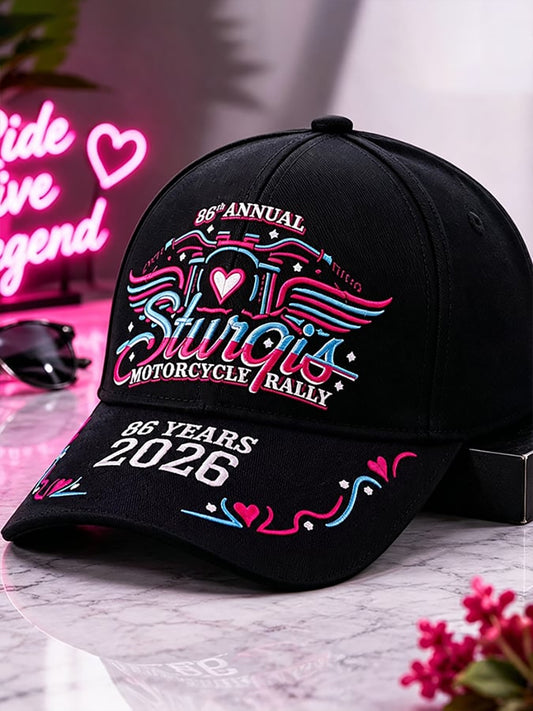 Unisex Motorcycle Rally Printed Cap