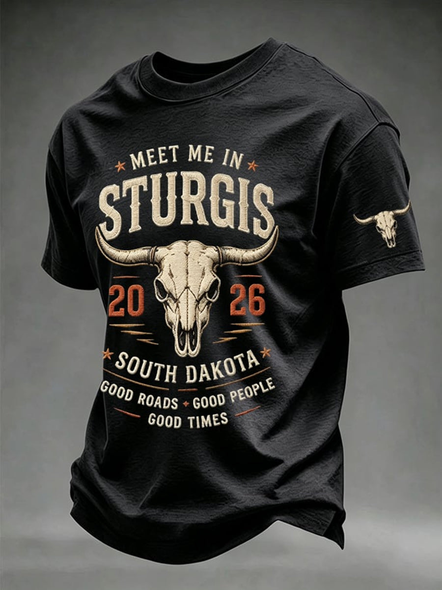 Men's Motorcycle Rally Printed T-shirt