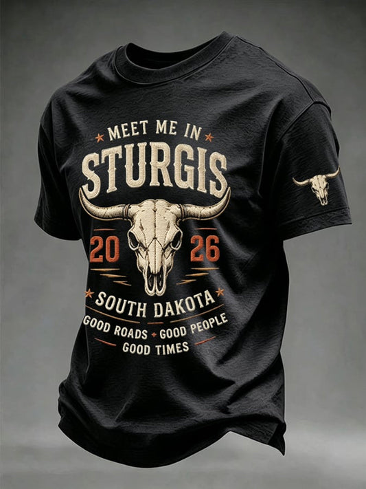 Men's Motorcycle Rally Printed T-shirt