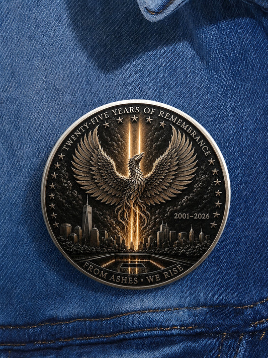 Unisex 9/11 25th Anniversary We Will Never Forget Brooch