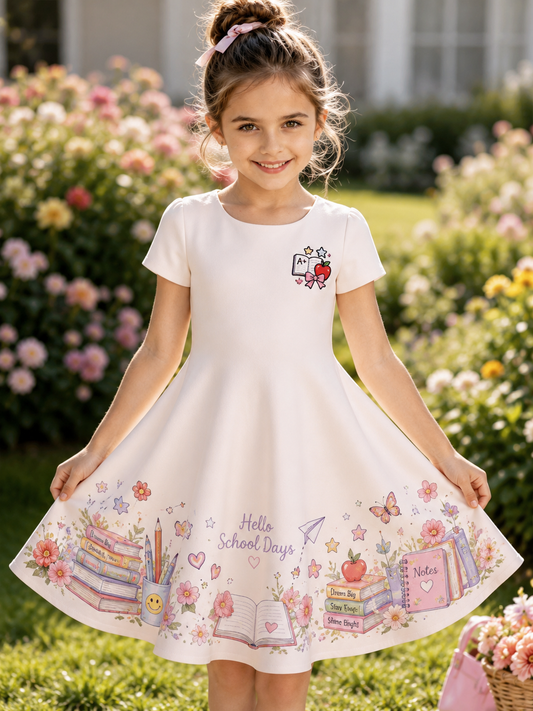 Children's School Entrance Season Art Print Casual Dress