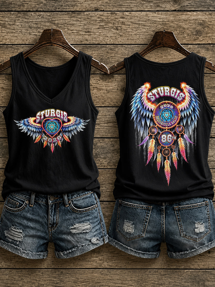 Women's Motorcycle Rally Printed Tank Top