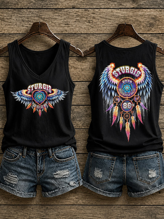 Women's Motorcycle Rally Printed Tank Top