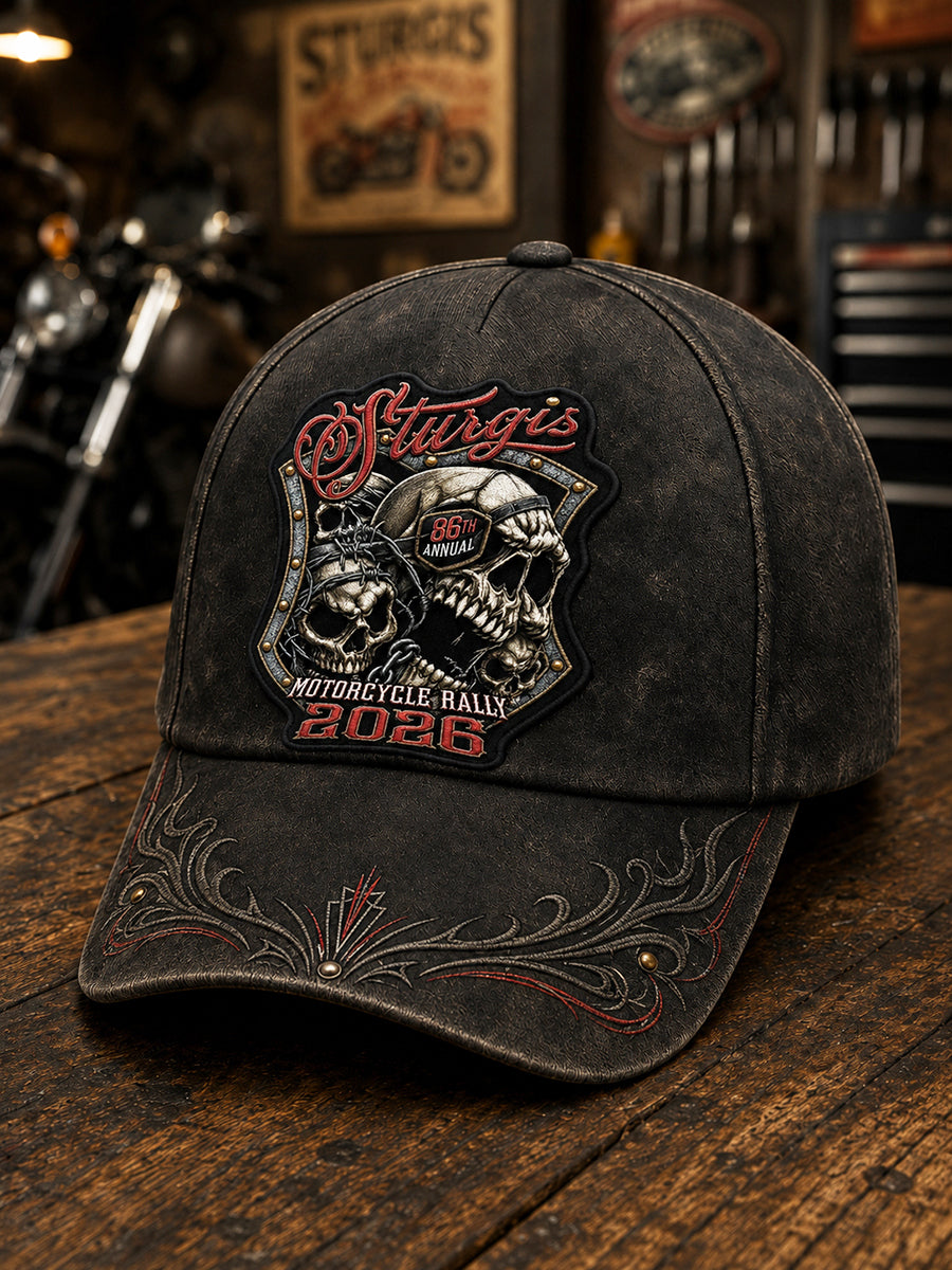 Unisex Motorcycle Rally Printed Cap