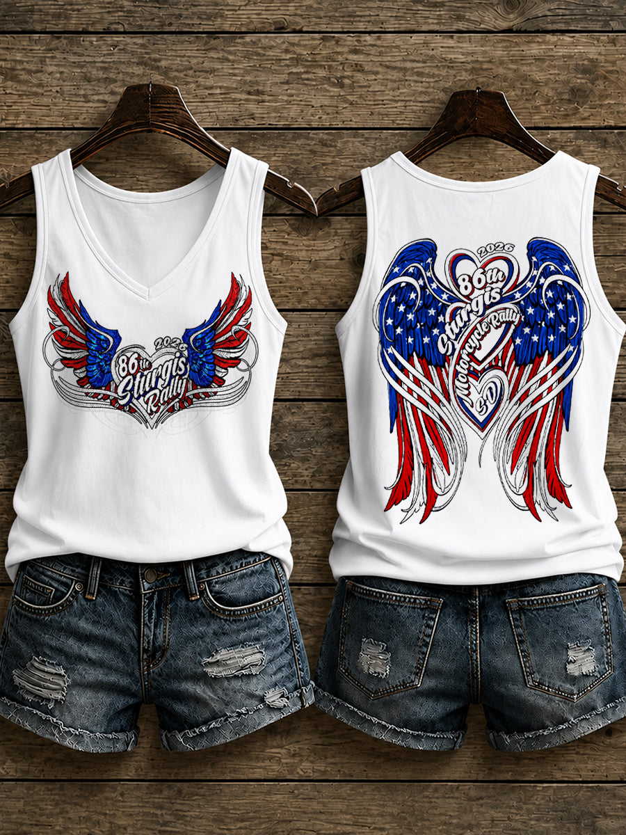 Women's Motorcycle Rally Printed Tank Top