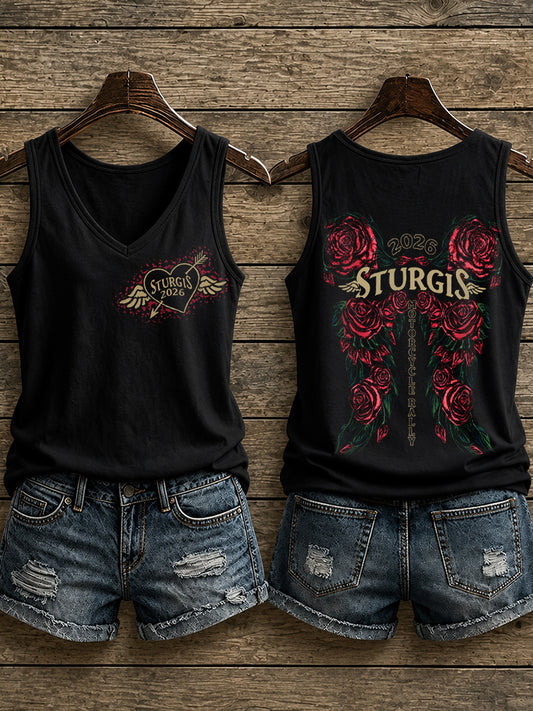 Women's Motorcycle Rally Printed Tank Top