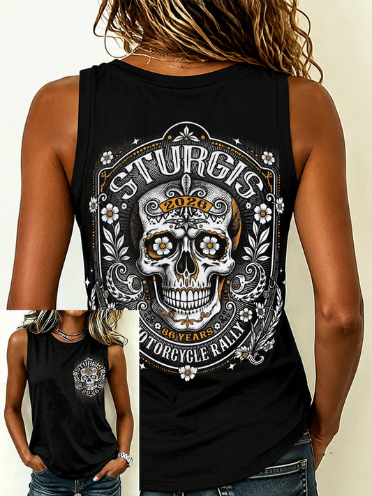 Women's Motorcycle Rally Printed Tank Top