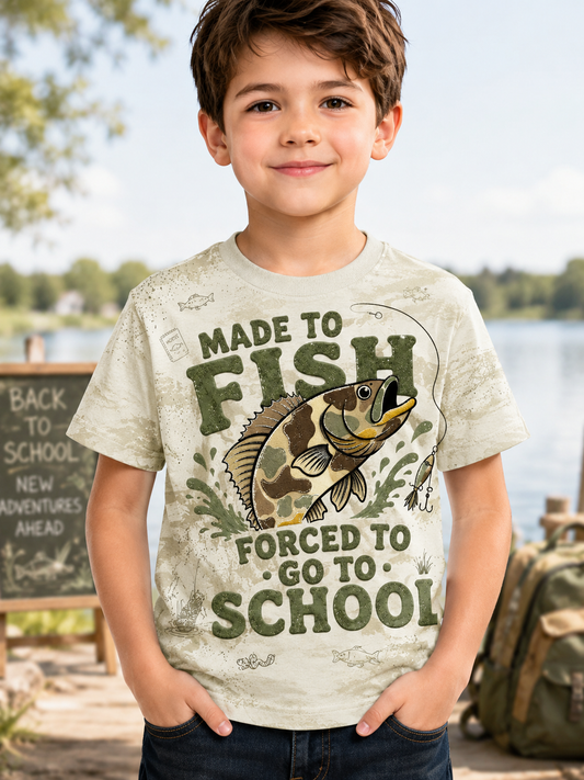 Back-To-School Season Print Short Sleeve T-Shirt