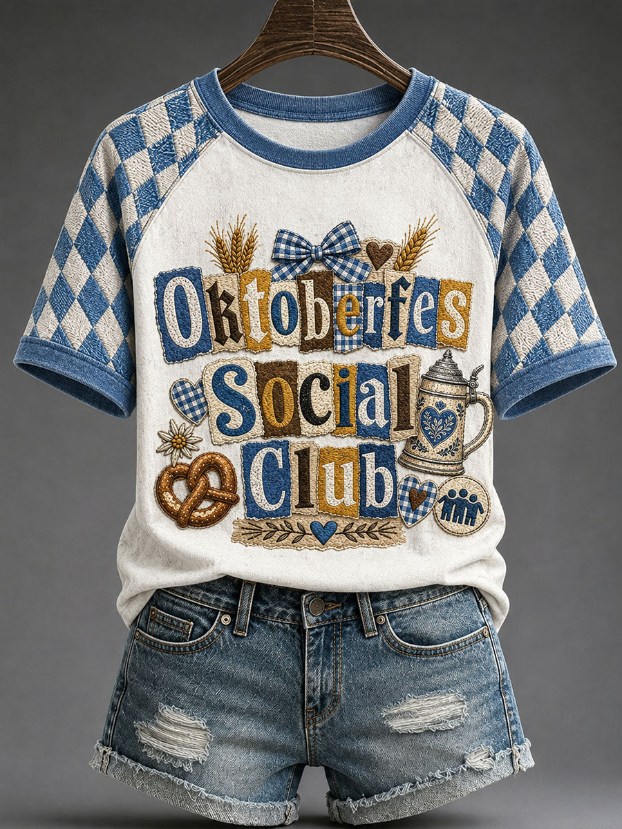 Women's Oktoberfest Print Casual T-Shirt