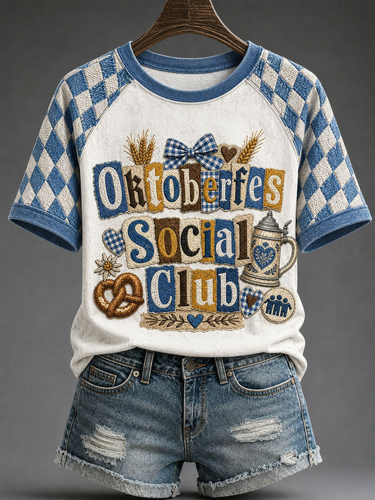 Women's Oktoberfest Print Casual T-Shirt
