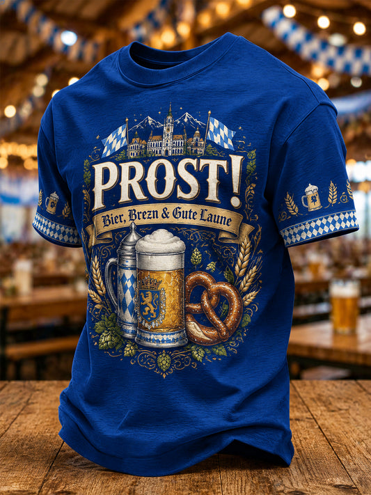 Men's Oktoberfest Prost! Print Casual Tee