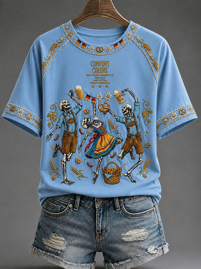 Women's Oktoberfest Print Casual T-Shirt