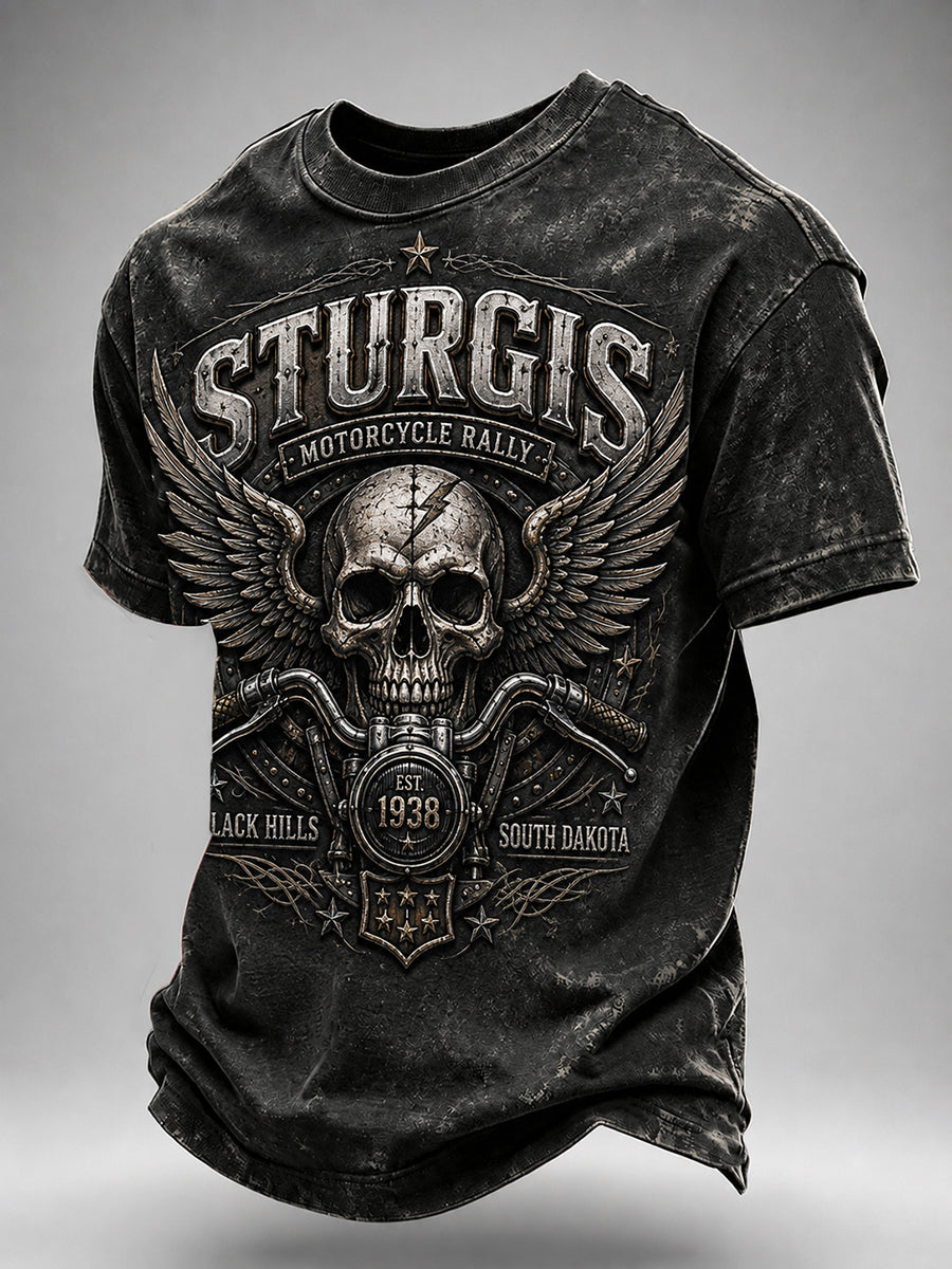 Men's Motorcycle Rally Printed T-shirt