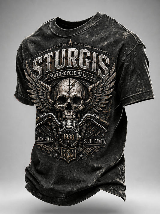 Men's Motorcycle Rally Printed T-shirt
