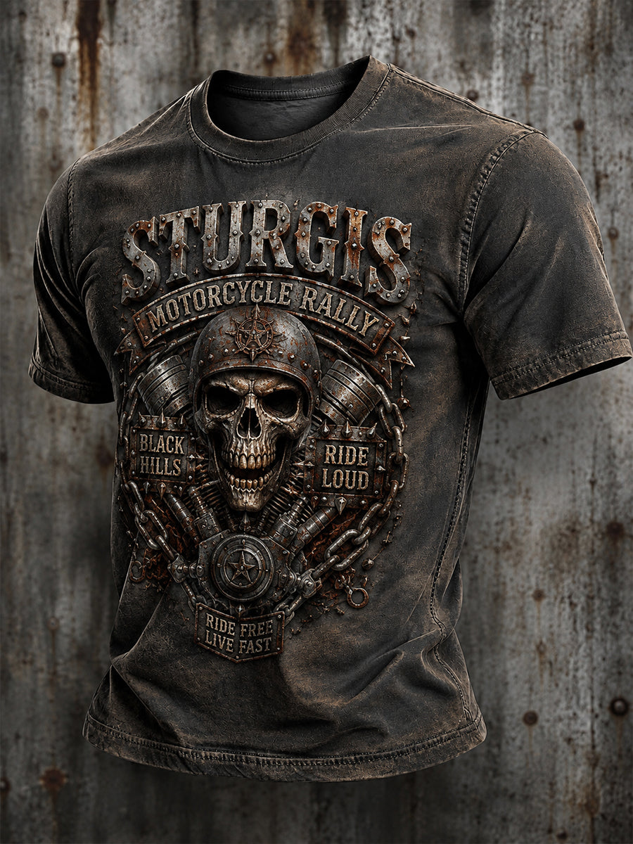 Men's Motorcycle Rally Printed T-shirt
