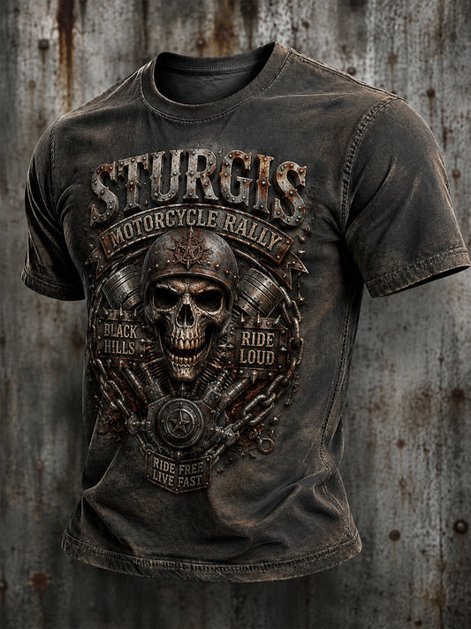 Men's Motorcycle Rally Printed T-shirt