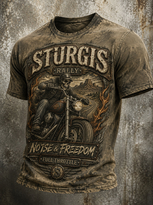 Men's Motorcycle Rally Printed T-shirt