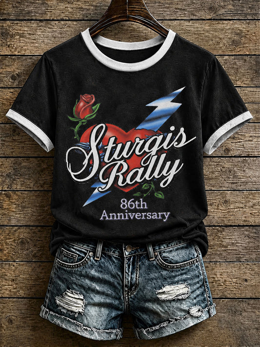 Women's Motorcycle Rally Printed T-shirt