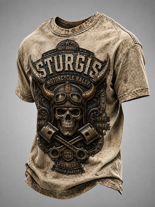 Men's Motorcycle Rally Printed T-shirt