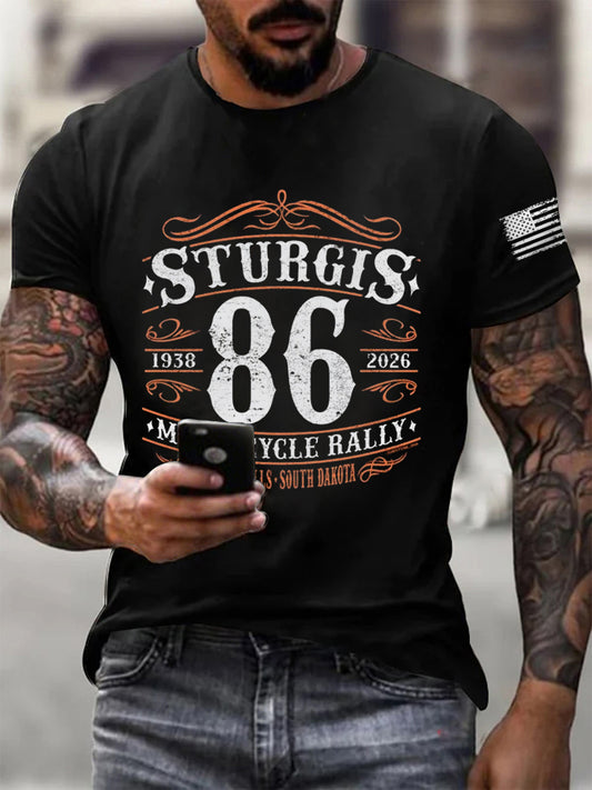Men's Motorcycle Rally Printed T-shirt