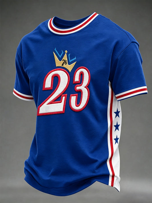 Men's Gift For Basketball Fans No.23 Print Casual Tee