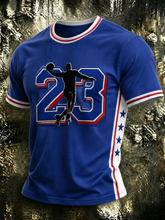 Men's America Basketball Printed T-shirt