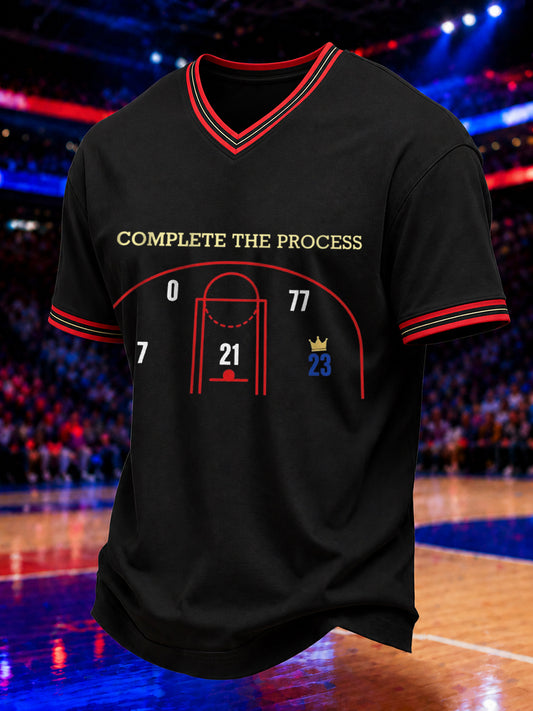 Men's Basketball Fan Graphic V-neck T-shirt