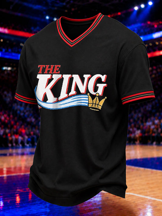 Men's Basketball Fan Graphic V-neck T-shirt