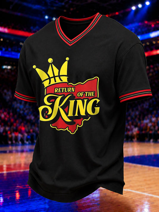 Men's Basketball Fan Graphic V-neck T-shirt