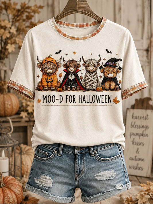 Women's Moo-D For Halloween Highland Cow T-Shirt