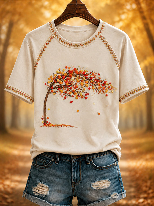 Women's Autumn Printed T-shirt