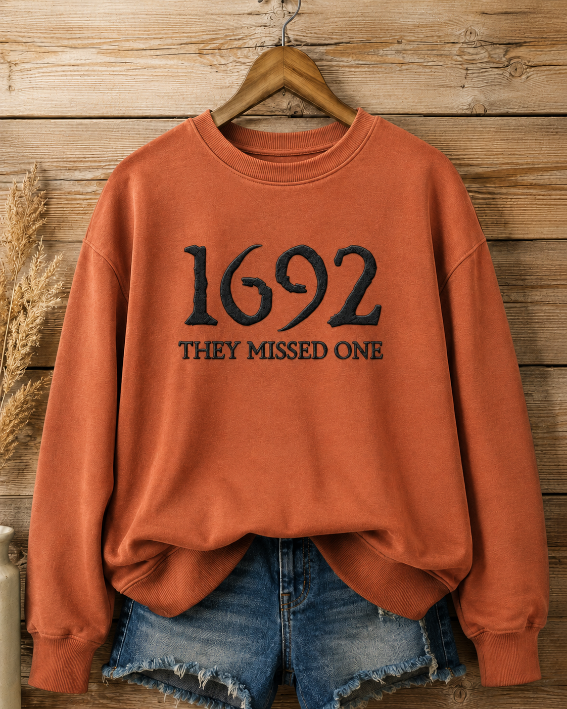 Women's Halloween 1692 They Missed One Printed Sweatshirt
