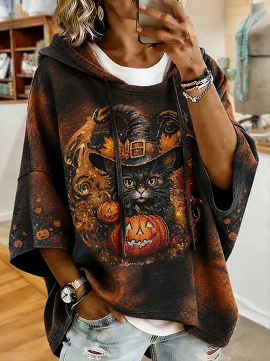 Women's Halloween Print Sweatshirt