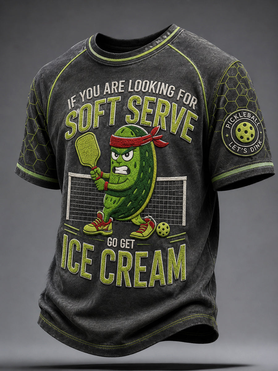 Funny Pickleball Ice Cream T-Shirt