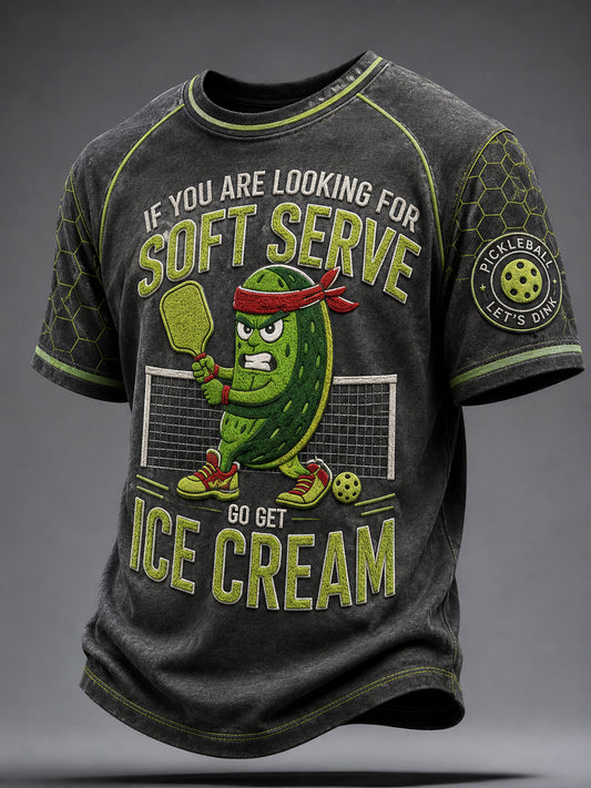 Funny Pickleball Ice Cream T-Shirt
