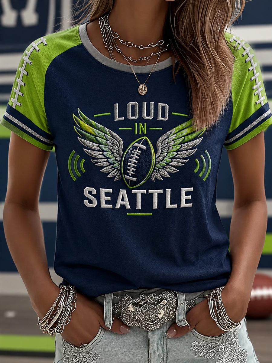 Women's Football Gameday Gift For Football Fans Casual Tee