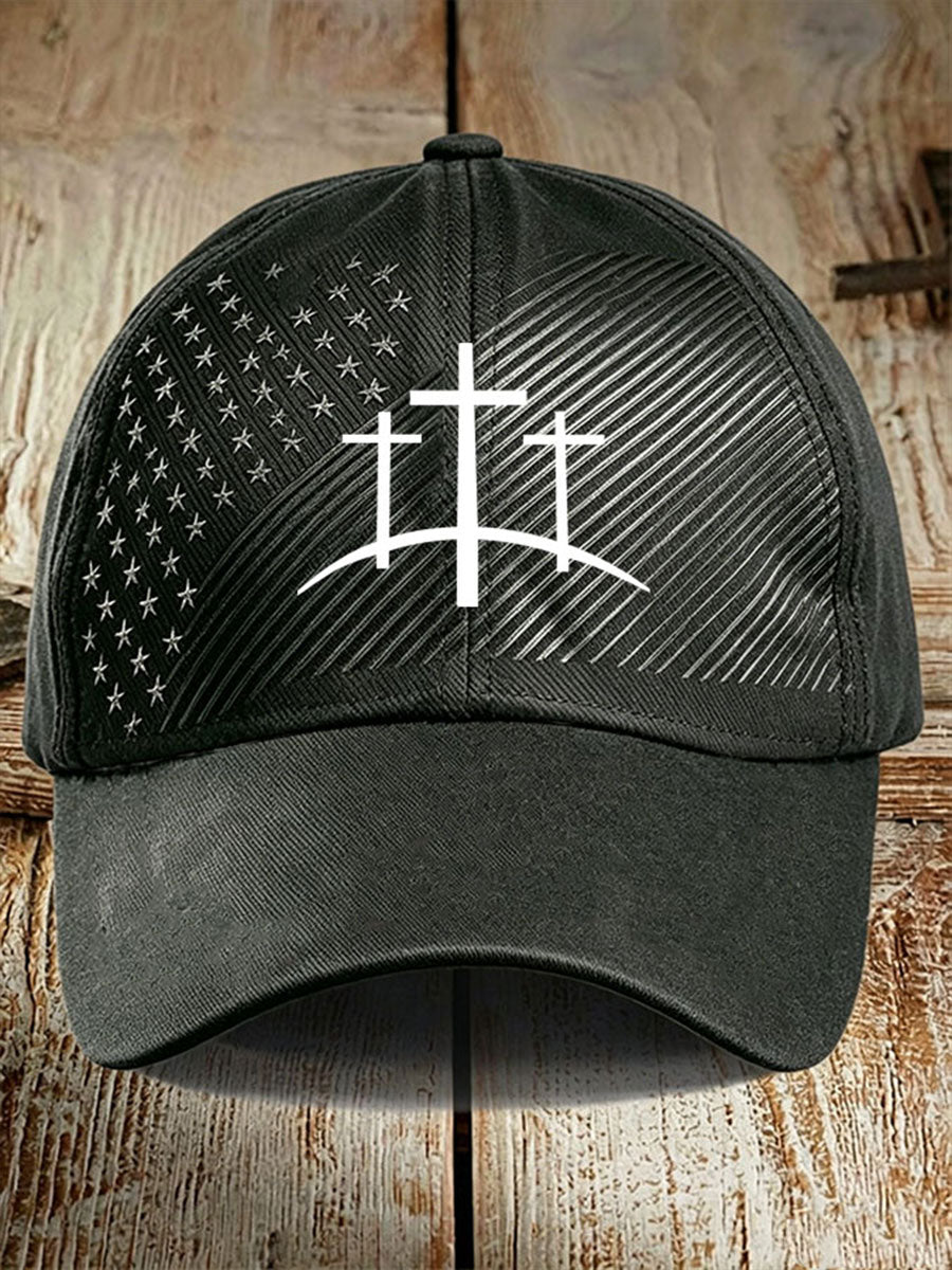 Unisex Cross Flag Hat