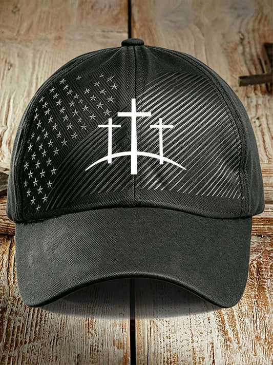 Unisex Cross Flag Hat