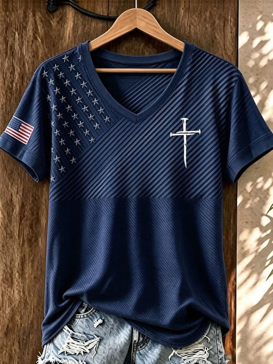 Women's Faith Cross Short-sleeved T-shirt