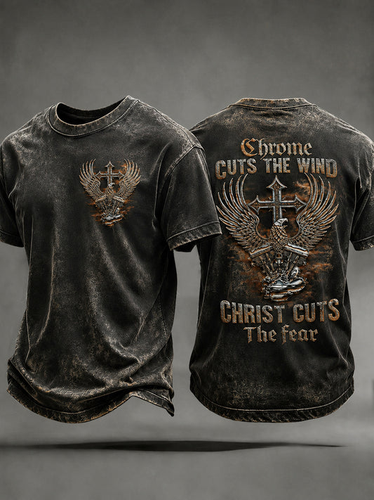 Men's Christian Motorcycle Biker Graphic T-shirt