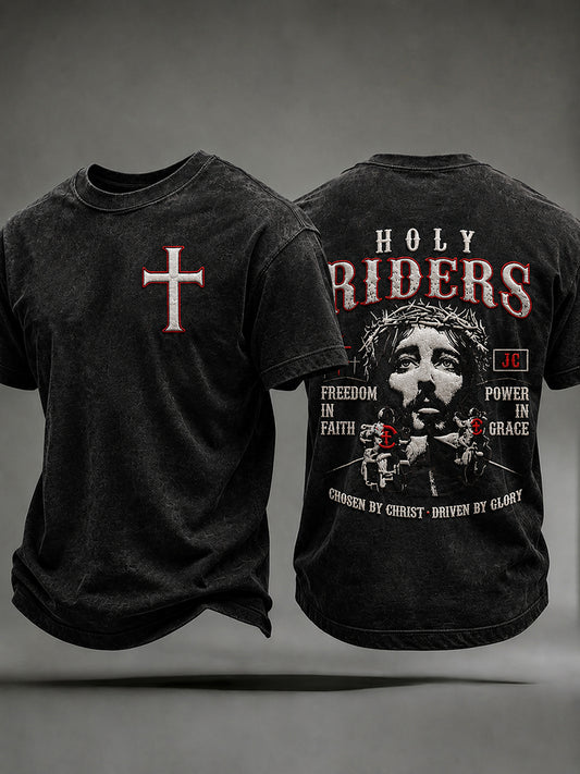Men's Christian Motorcycle Biker Graphic T-shirt