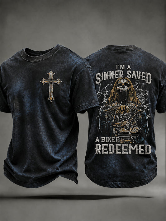 Men's Christian Motorcycle Biker Graphic T-shirt