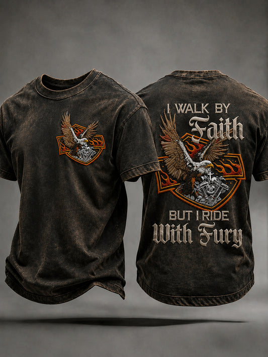 Men's Christian Motorcycle Biker Graphic T-shirt