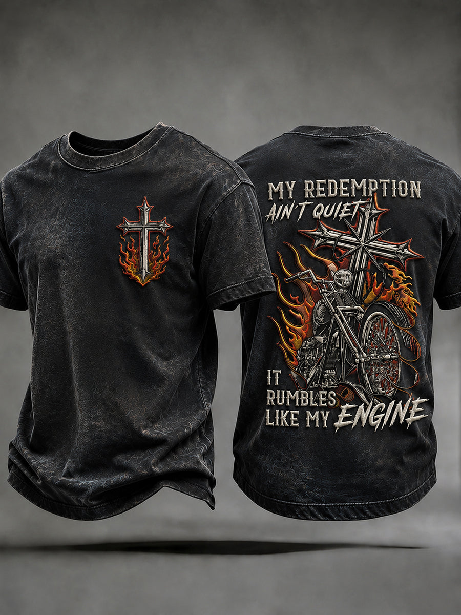 Men's Christian Motorcycle Biker Graphic T-shirt