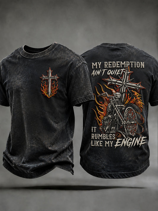 Men's Christian Motorcycle Biker Graphic T-shirt