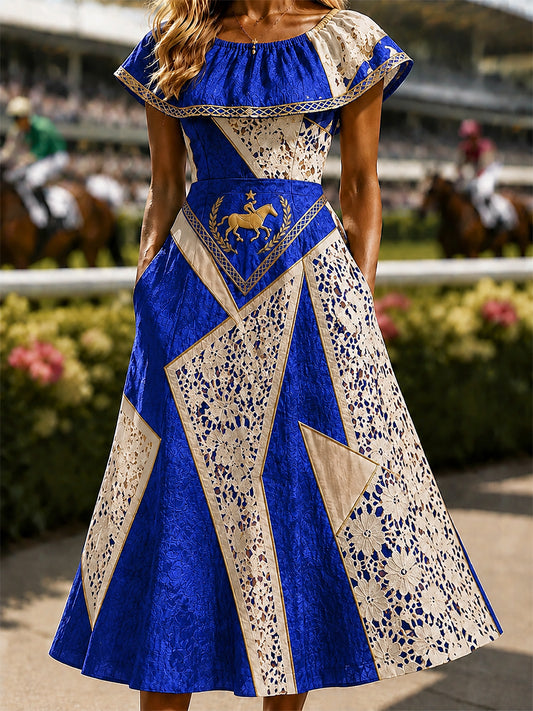 Women's Vintage Melbourne Cup Australian Horse Racing Dress