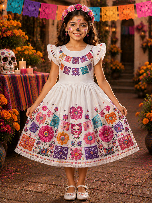 Girls Marigold Flower Dress