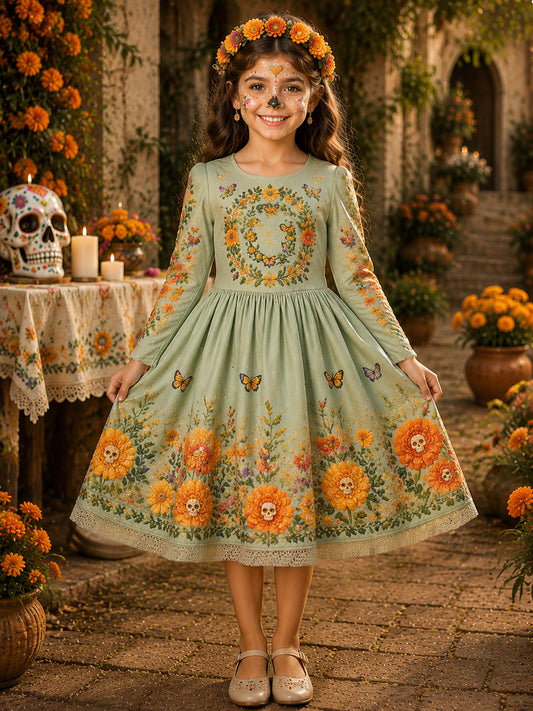 Colorful Mexican Folk Art Fantasy Dress