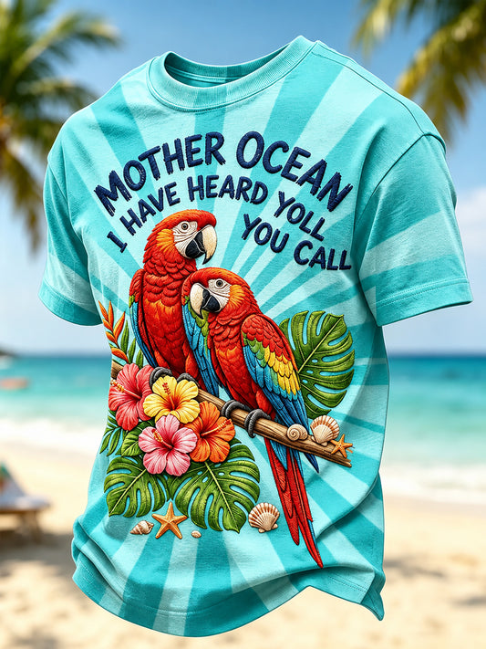 Men's I'm Retired "Mother Ocean, I Hear Your Call"   Short Sleeve T-shirt