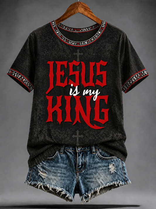 Women's Jesus short-sleeved T-shirt